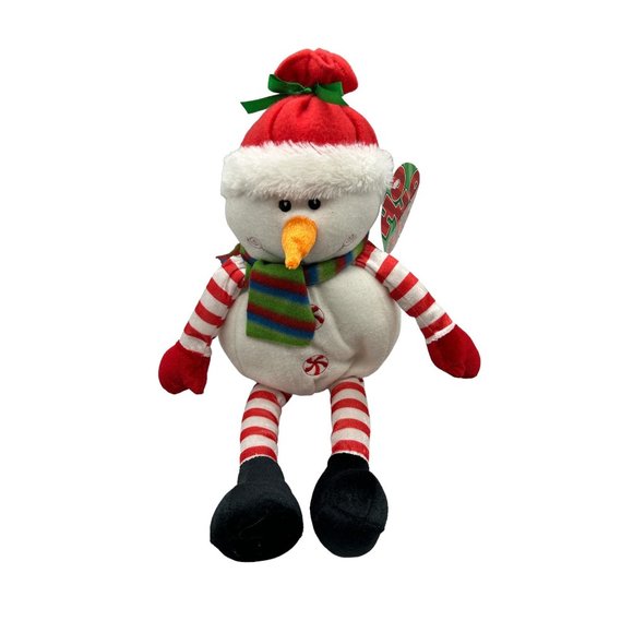 Ho Ho Ho Snowman Sugar Loaf 2010 Christmas Plush Stuffed Toy National Entertainm - Picture 1 of 11
